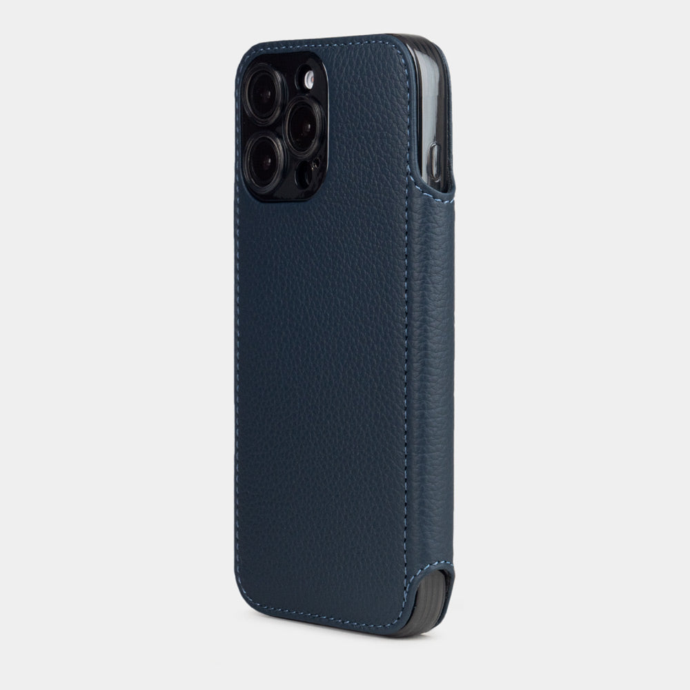 iPhone 16 Pro Handyhülle Blau Kalbsleder – MagSafe