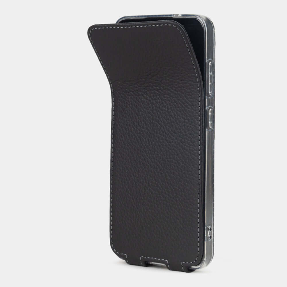 Leather Flip Case S24 Plus in Black | Marcel Robert - 0