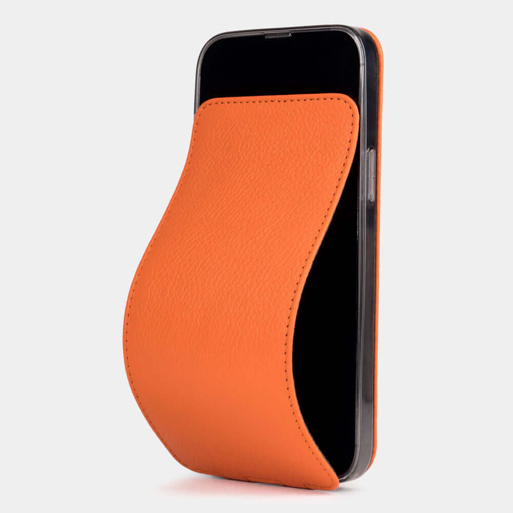 Orange Calf Leather Case iPhone 14 Pro Max | Marcel Robert - 0