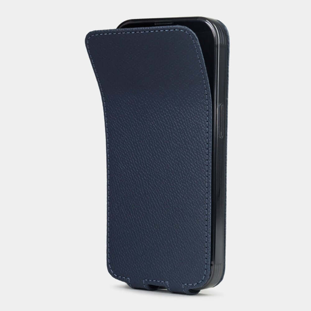 Flip Case iPhone 15 Pro Calf Leather Blue | Marcel Robert - 6
