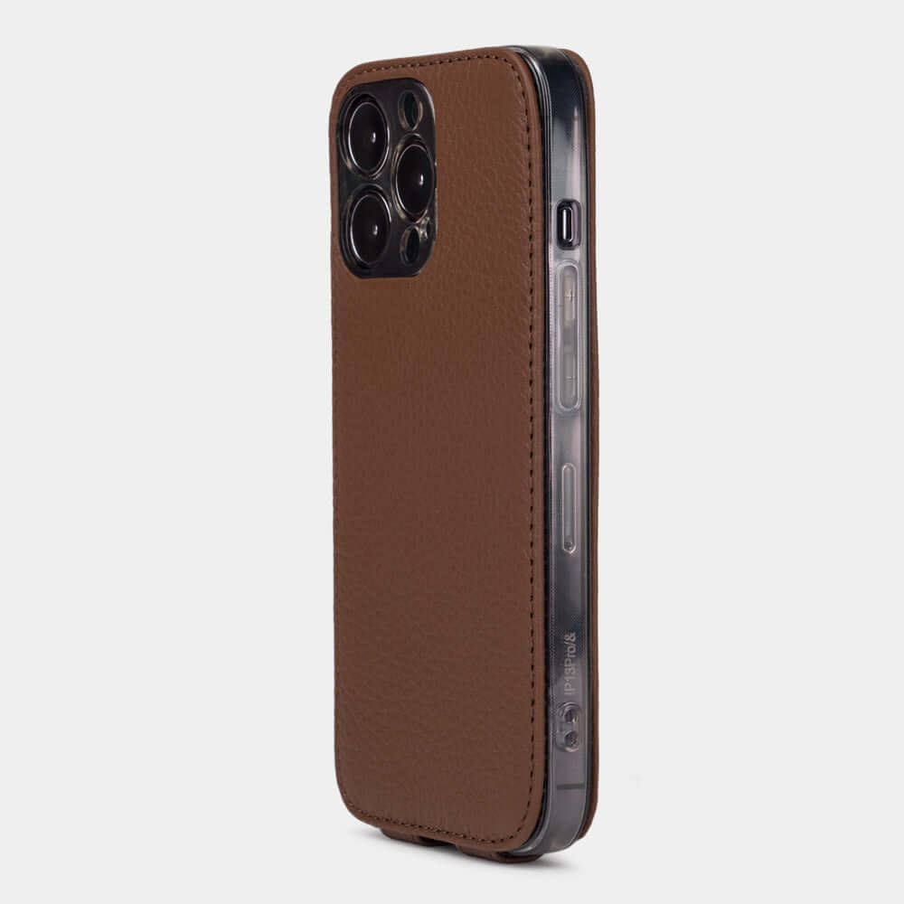 Brown Calf Leather Case for iPhone 14 Pro | Marcel Robert - 2