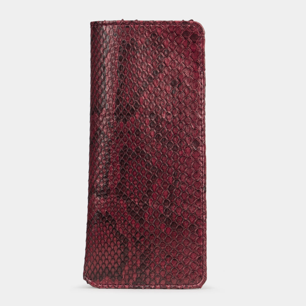 glasses pouch Pocket python bordeaux