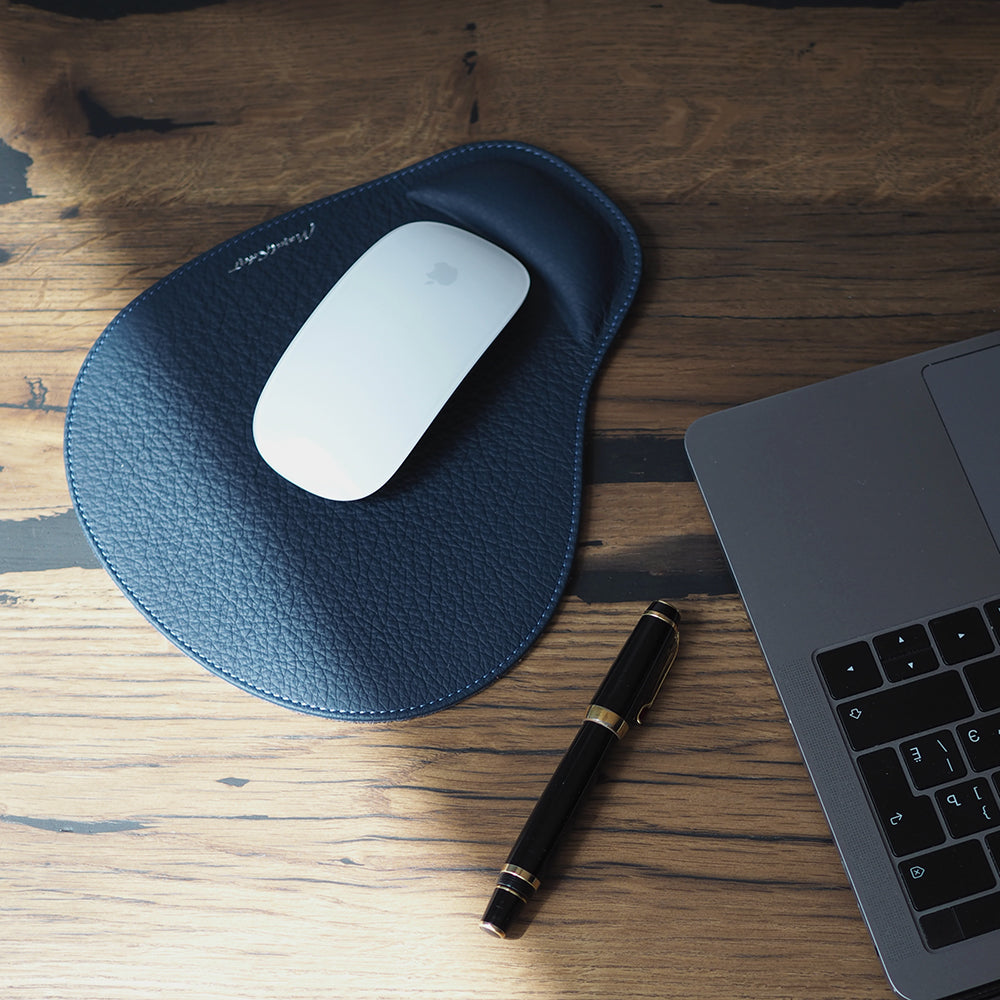 leather mouse pad blue