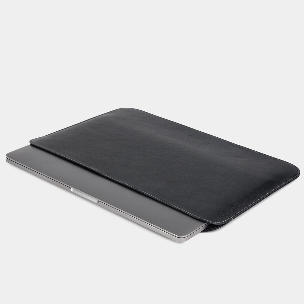 Pouch for Macbook 14'' Natural Black Leather | Marcel Robert - 6