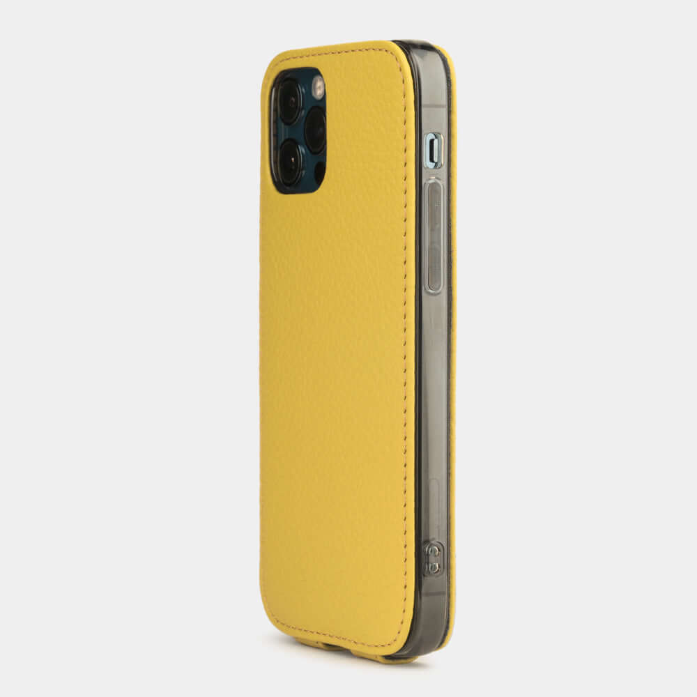 Premium Leather Case iPhone 13 mini Yellow | Marcel Robert - 9