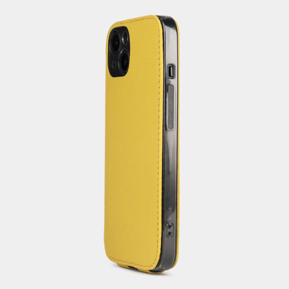 Premium Leather Case iPhone 13 Yellow | Marcel Robert - 4