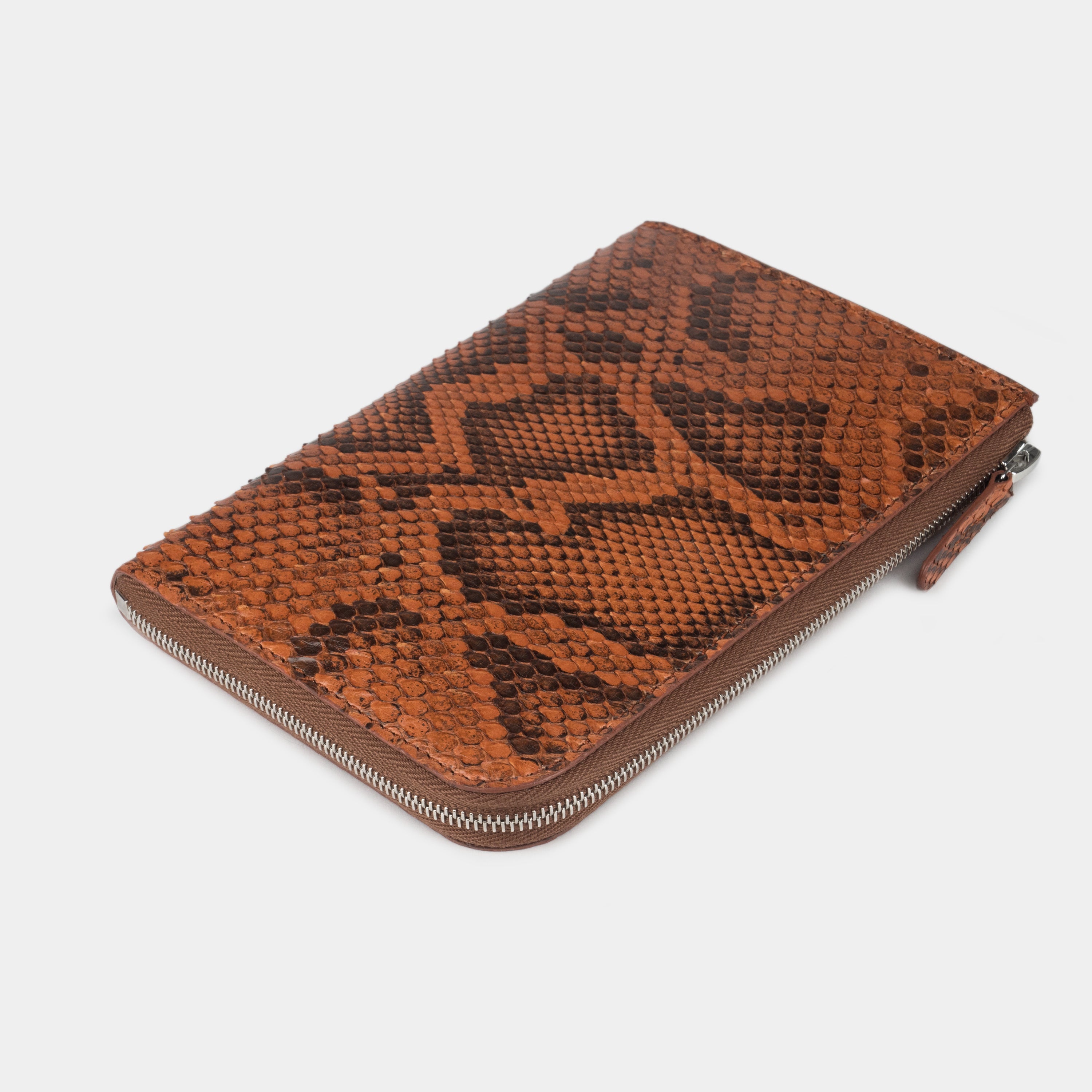 women’s python gold zip wallet with card holder