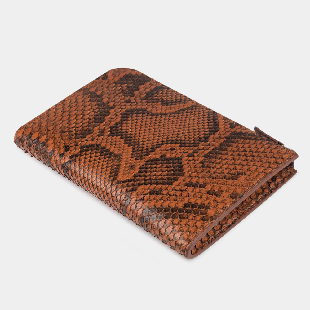 women’s python gold zip wallet with card holder