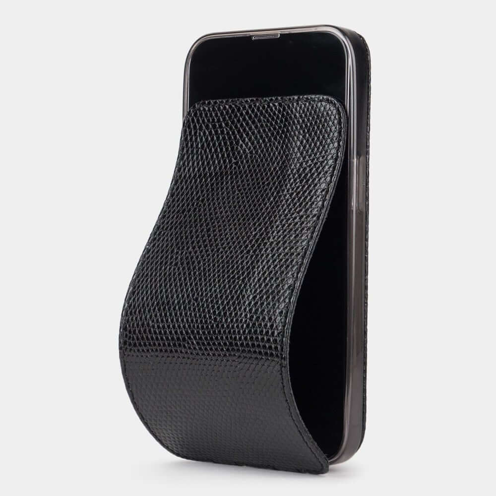 Lizard Leather Case iPhone 12 Pro Max Black | Marcel Robert - 0