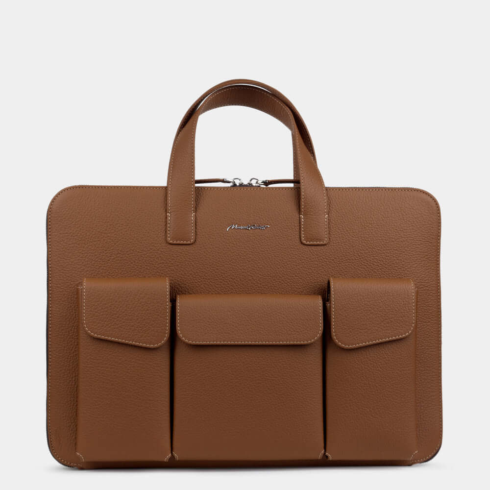 notebook bag 17'' Bocage with pockets gold