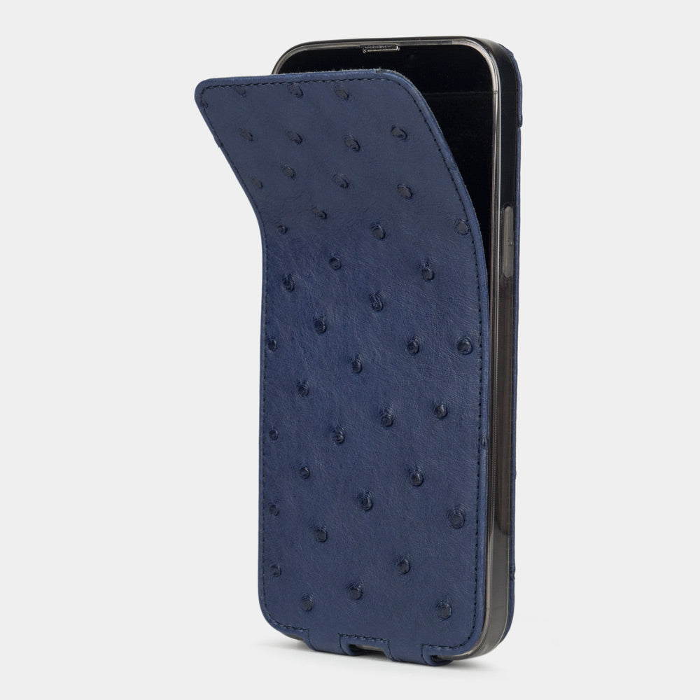 Premium Ostrich Case iPhone 12 Pro Blue | Marcel Robert - 3