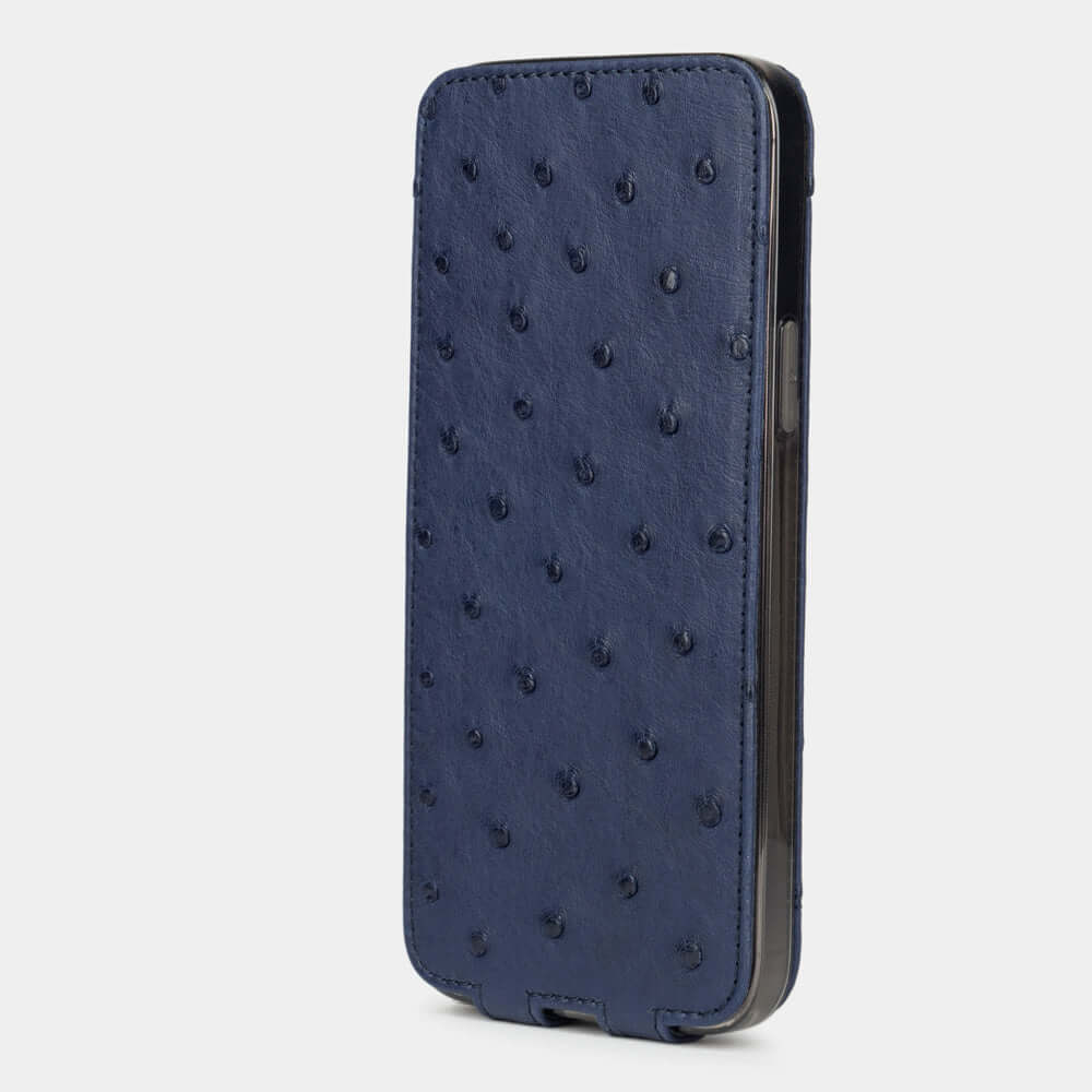 Premium Ostrich Case iPhone 12 Pro Blue | Marcel Robert - 4