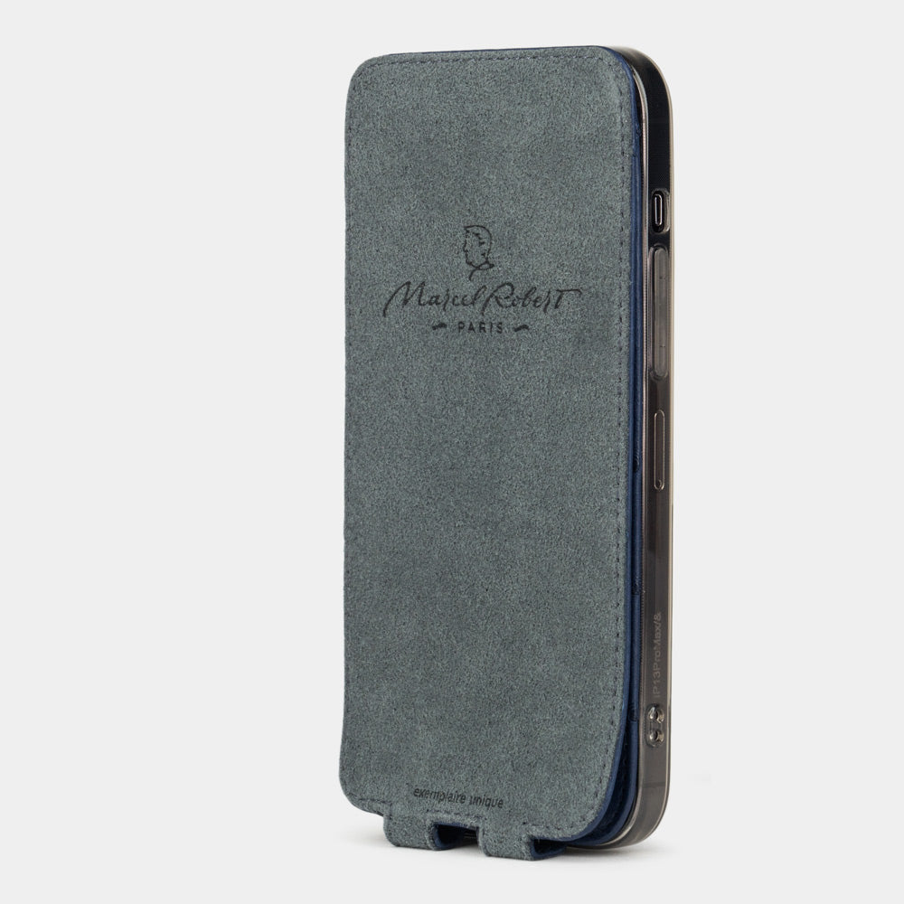 Premium Ostrich Case iPhone 12 Pro Blue | Marcel Robert - 5