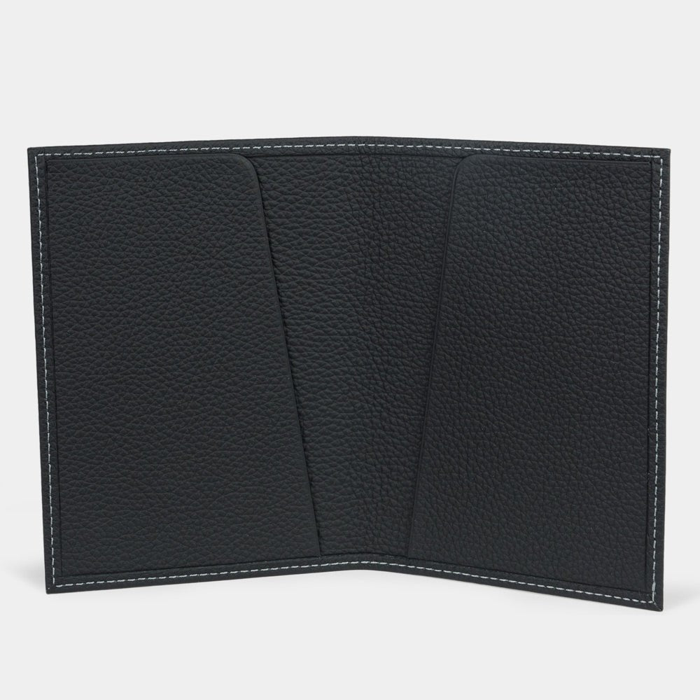 Leather Passport Cover "Milano" Black | Marcel Robert - 1