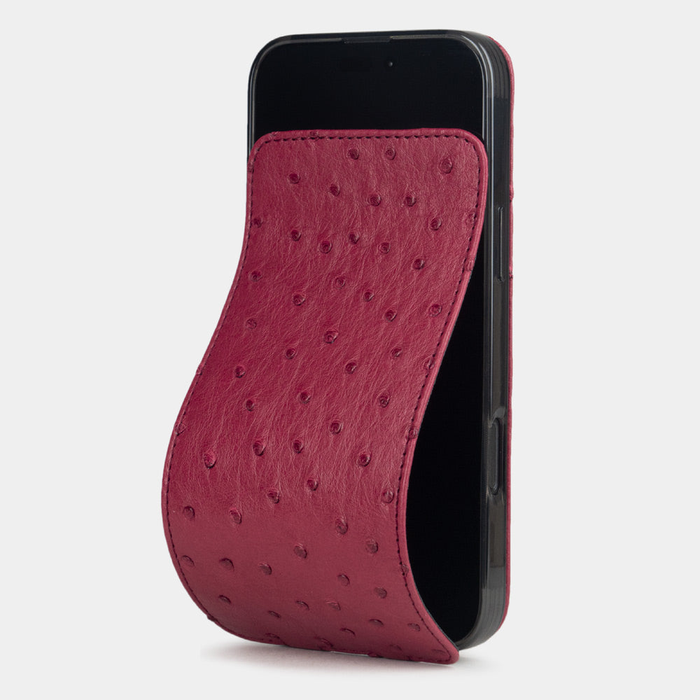 Ostrich Leather Case iPhone 16 Pro – Elegance | Marcel Robert - 0