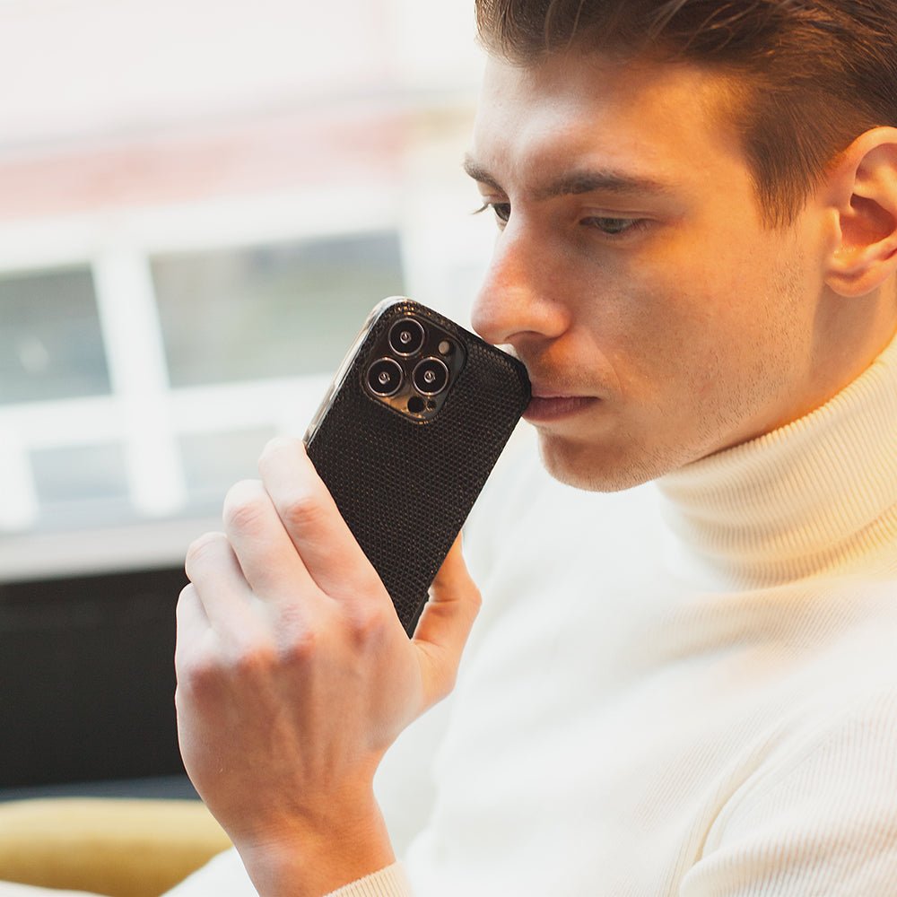 Lizard Leather Case iPhone 12 Pro Max Black | Marcel Robert - 2