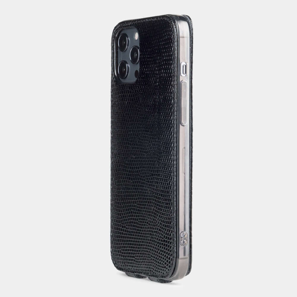Lizard Leather Case iPhone 12 Pro Max Black | Marcel Robert - 1