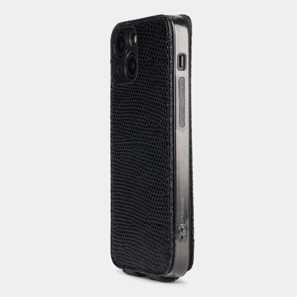 Lizard Leather Case iPhone 13 mini Black | Marcel Robert - 4