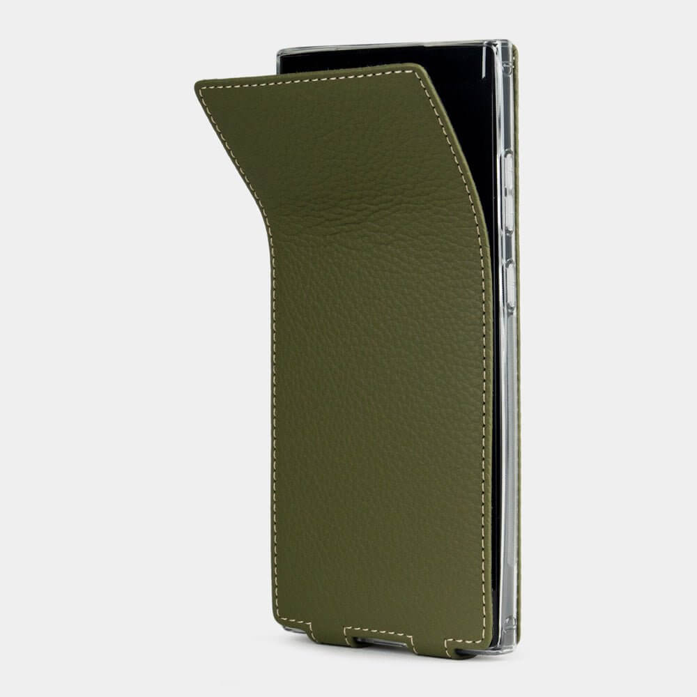 Premium Leather Case Galaxy S23 Ultra Green | Marcel Robert - 2