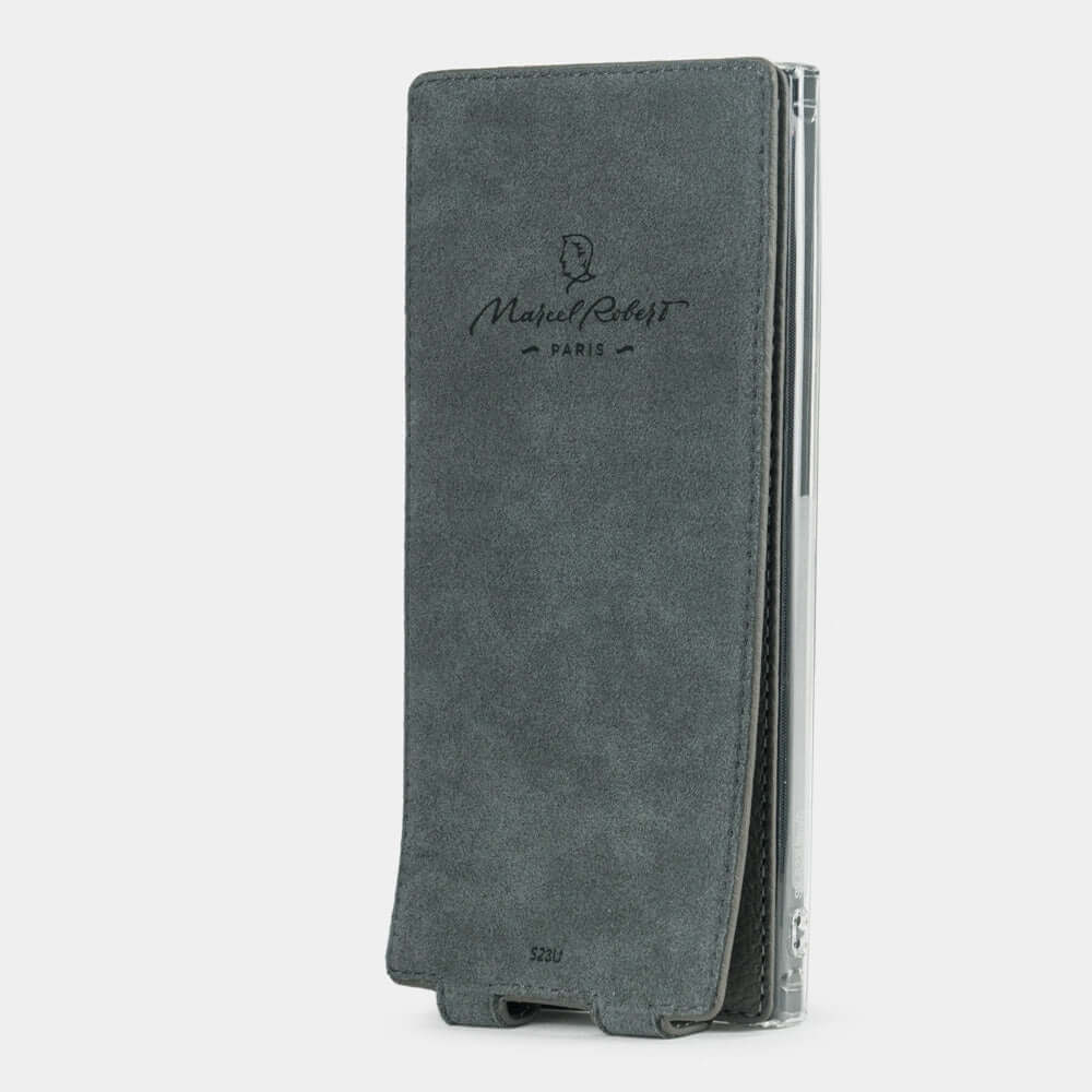 Premium Leather Case Galaxy S23 Ultra Grey | Marcel Robert - 3