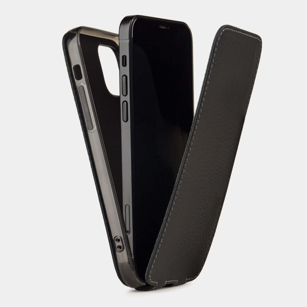 Premium Leather Case iPhone 12 Pro Black | Marcel Robert - 2