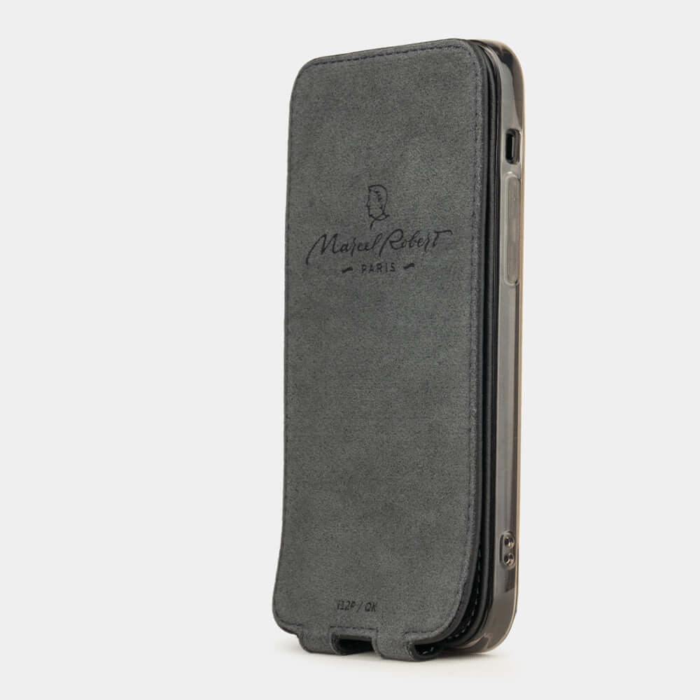 Premium Leather Case iPhone 12 Pro Black | Marcel Robert - 3