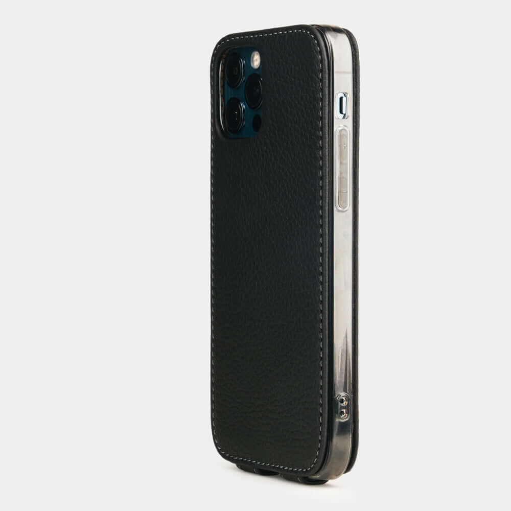 Premium Leather Case iPhone 12 Pro Black | Marcel Robert - 1