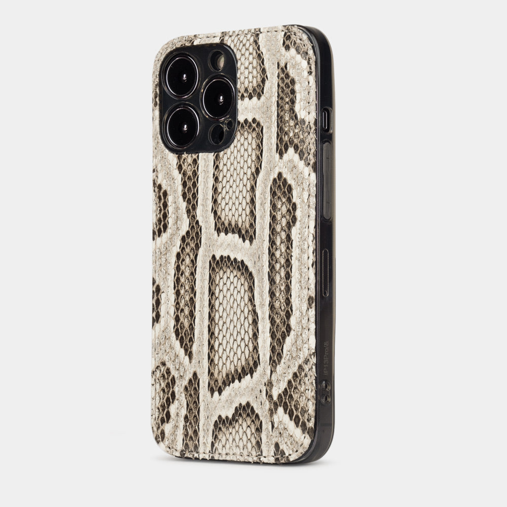 Cover per iPhone 15 Pro Max – Pelle di Pitone Naturale