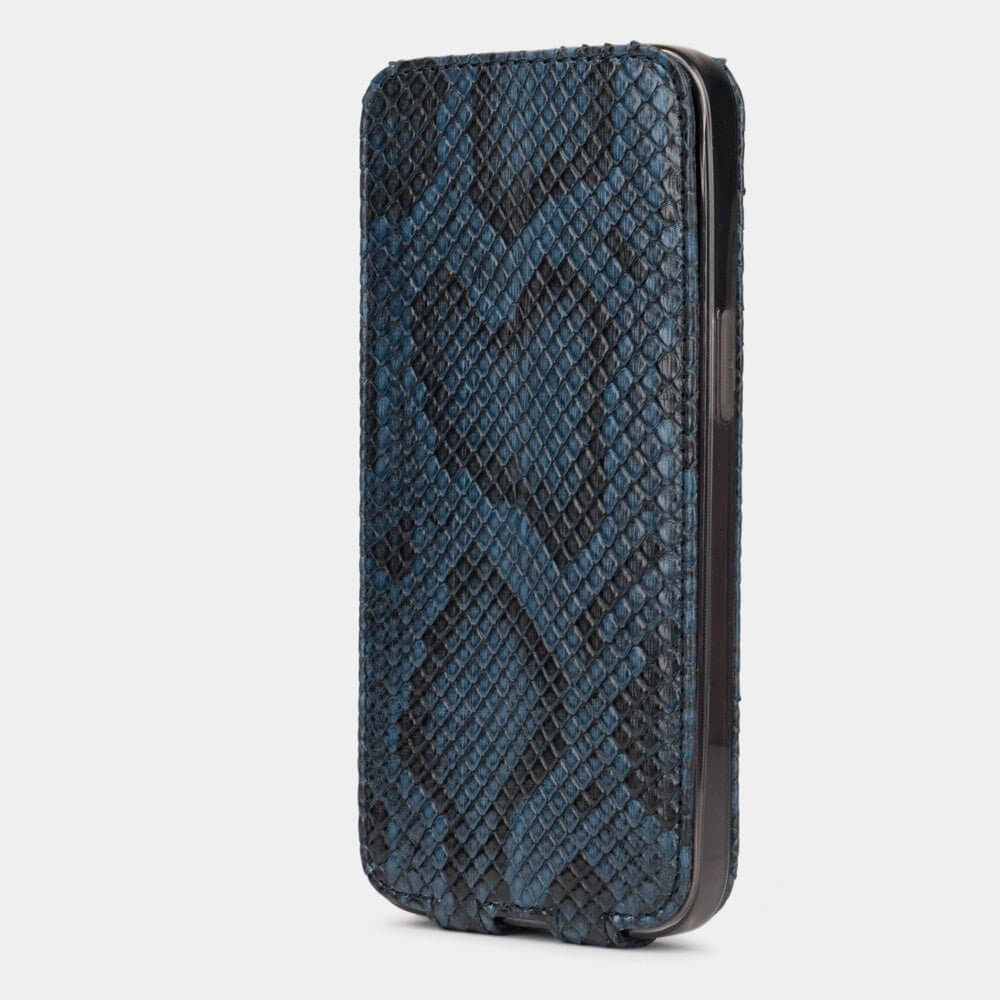 Python Leather Case iPhone 12 Pro Max Blue | Marcel Robert - 4
