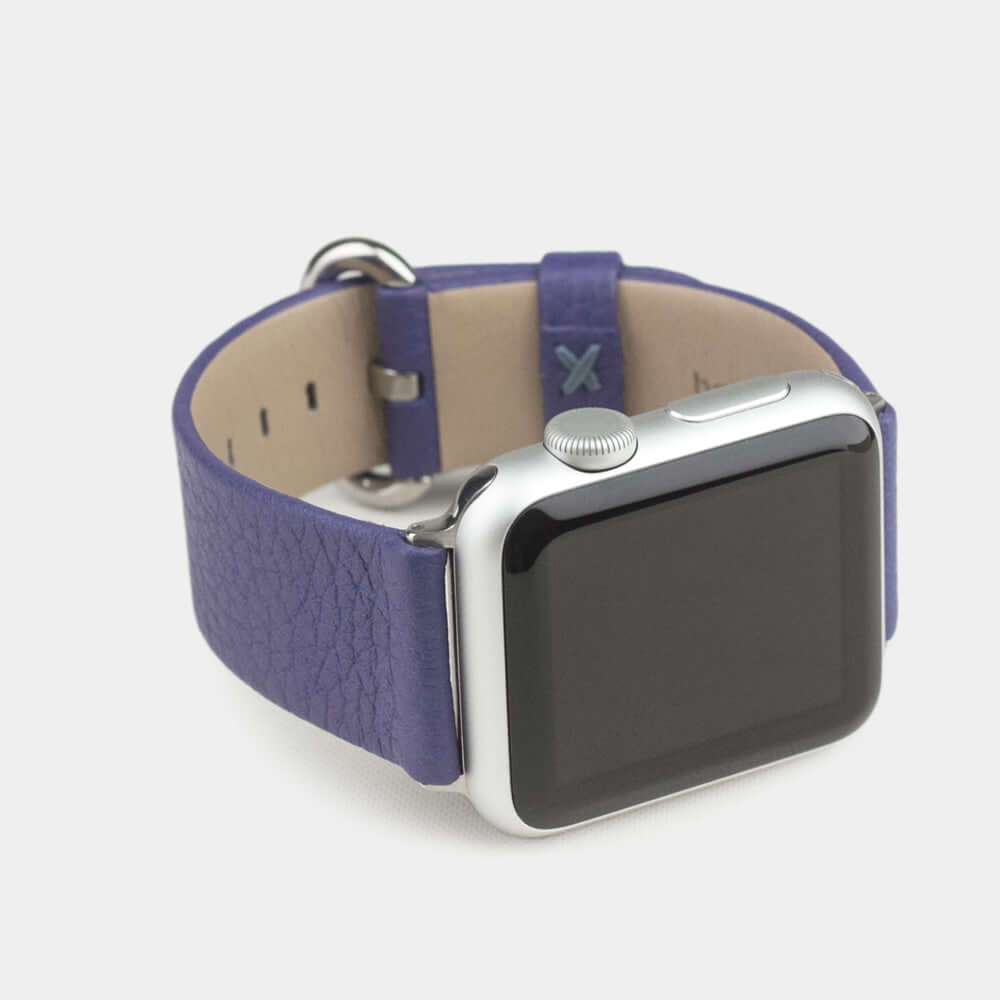 Leather Strap Apple Watch 41/42mm Purple | Marcel Robert - 2