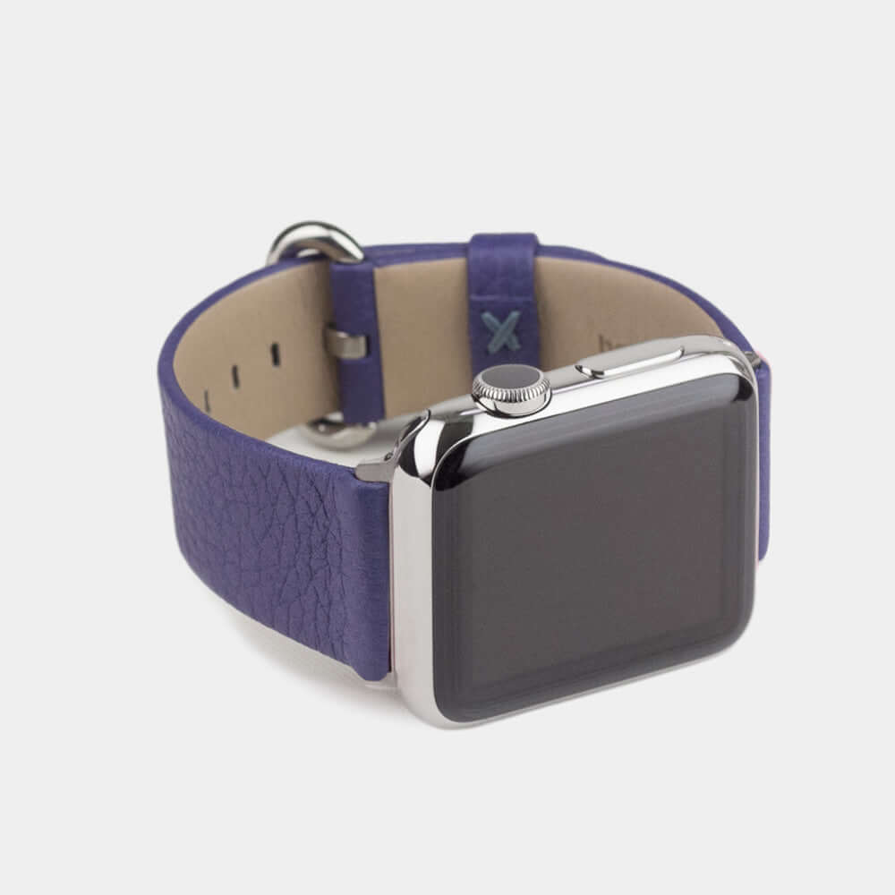 Leather Strap Apple Watch 41/42mm Purple | Marcel Robert - 5