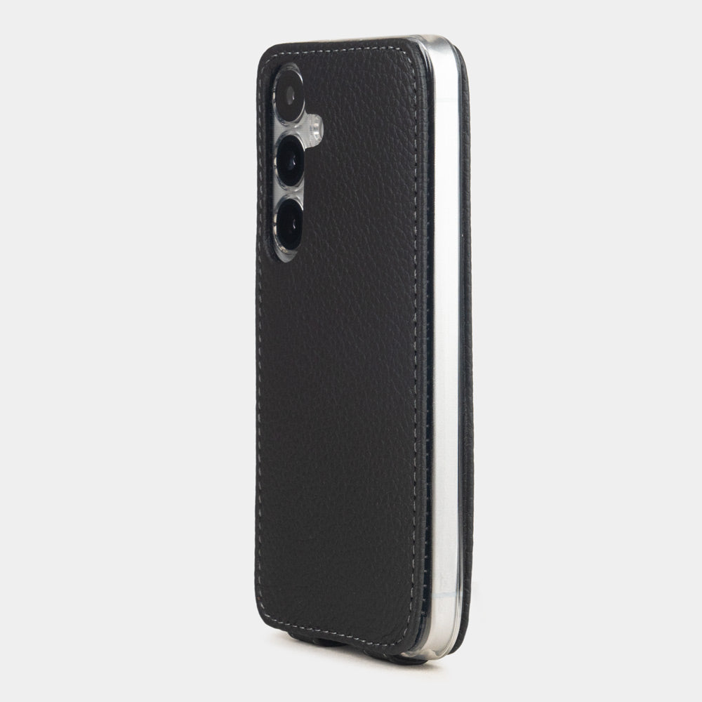 black leather flip case Samsung S26 & S26 plus slim back with built-in MagSafe and precise camera cutouts