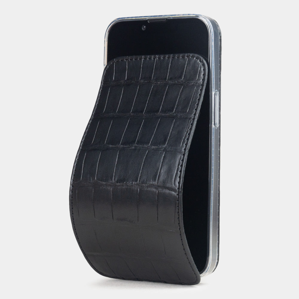 Commande Individuelle - étui iPhone 16e alligator noir