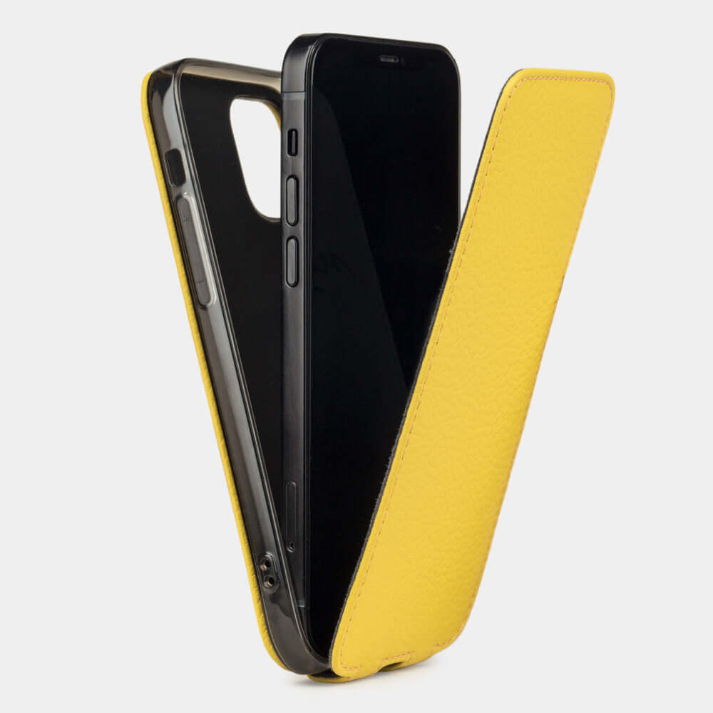 Premium Leather Case iPhone 12 mini Yellow | Marcel Robert - 6