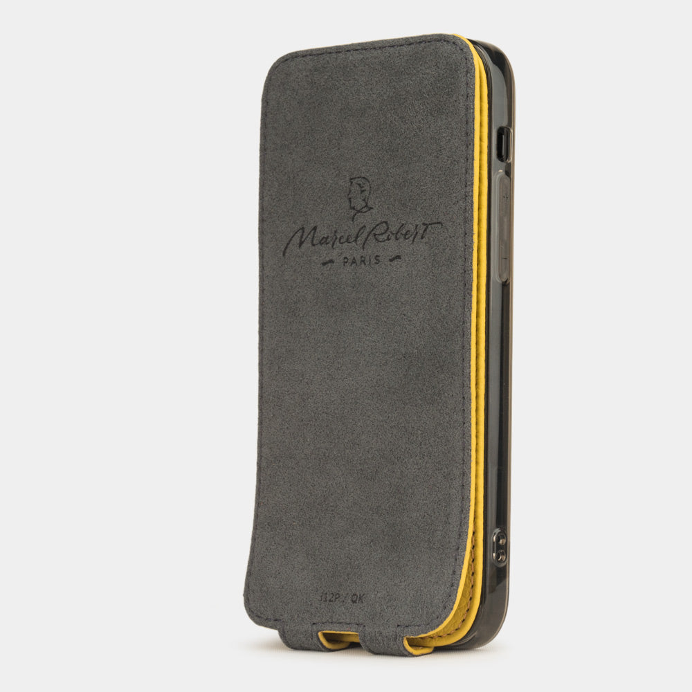 Premium Leather Case iPhone 12 mini Yellow | Marcel Robert - 4