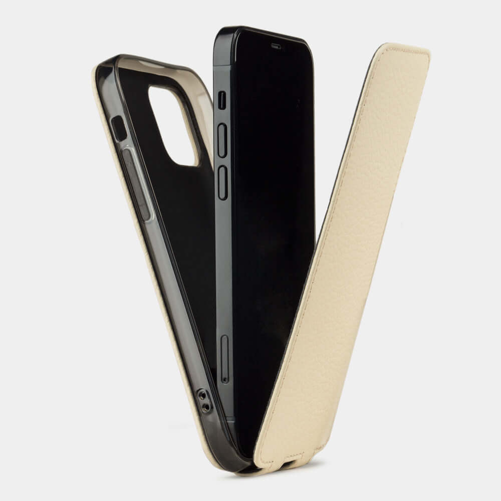 Premium Leather Case iPhone 12 Pro Cream | Marcel Robert - 5