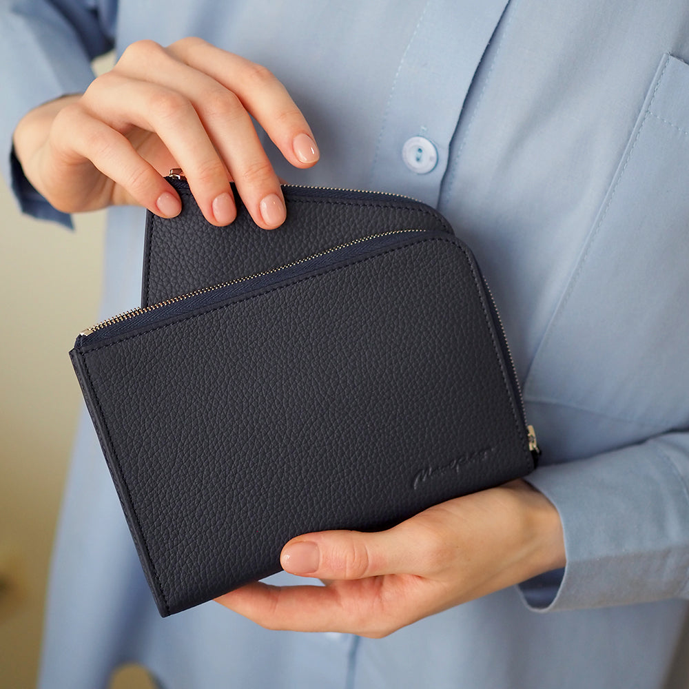 Leder Geldbörse Pont-Aven blau