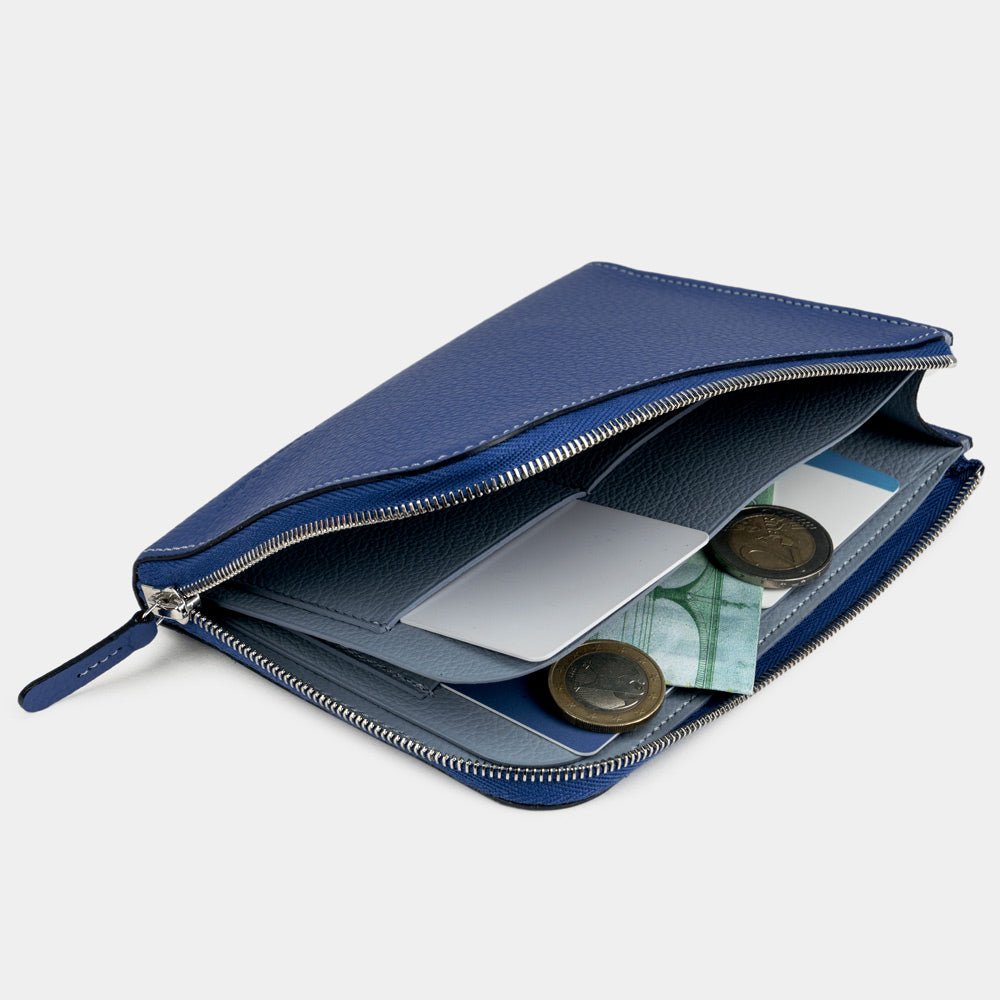 Bright Royal Blue Leather Wallet "Pont-Aven" | Marcel Robert - 2