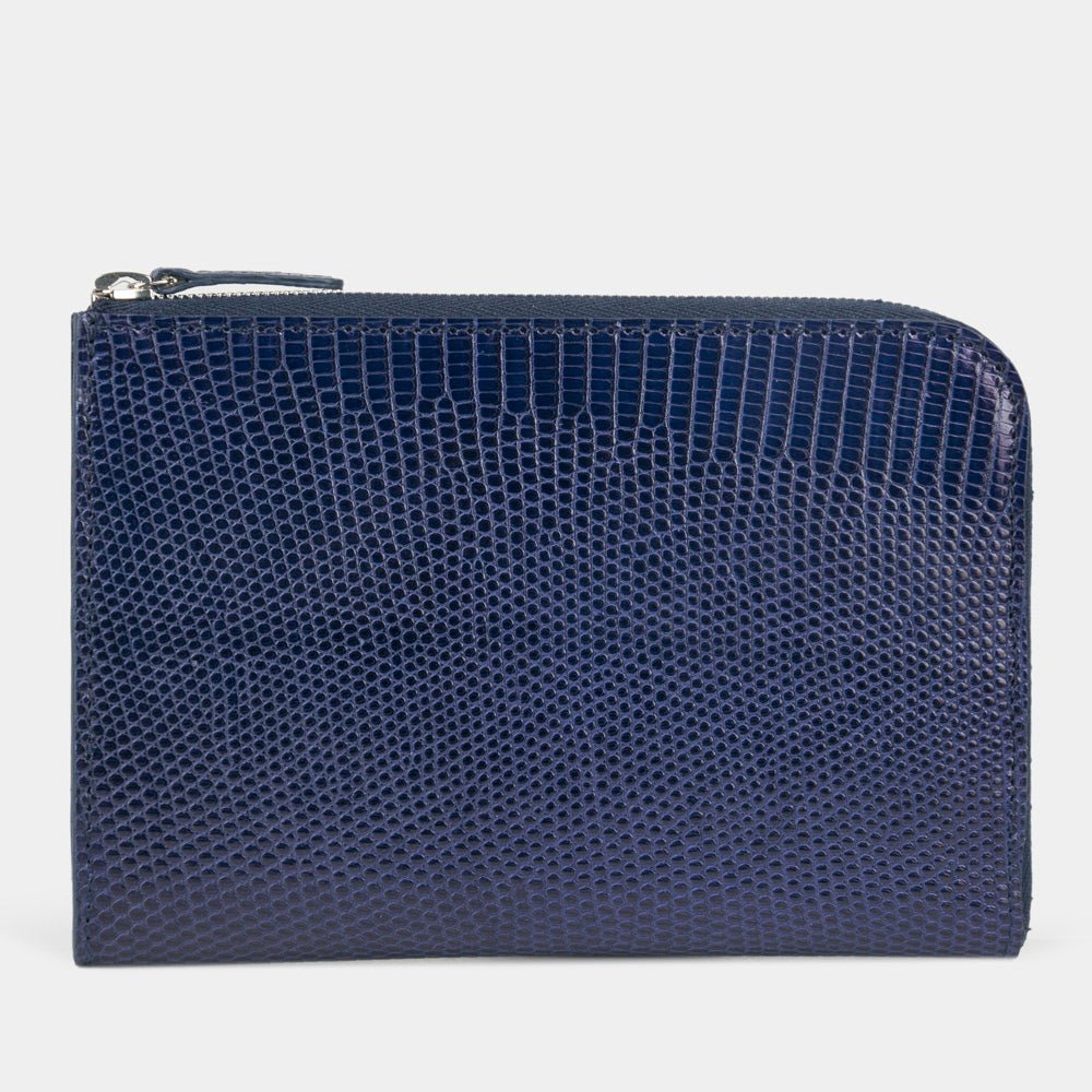 Minimalistic Wallet "Pont-Aven" Lizard Blue | Marcel Robert - 0