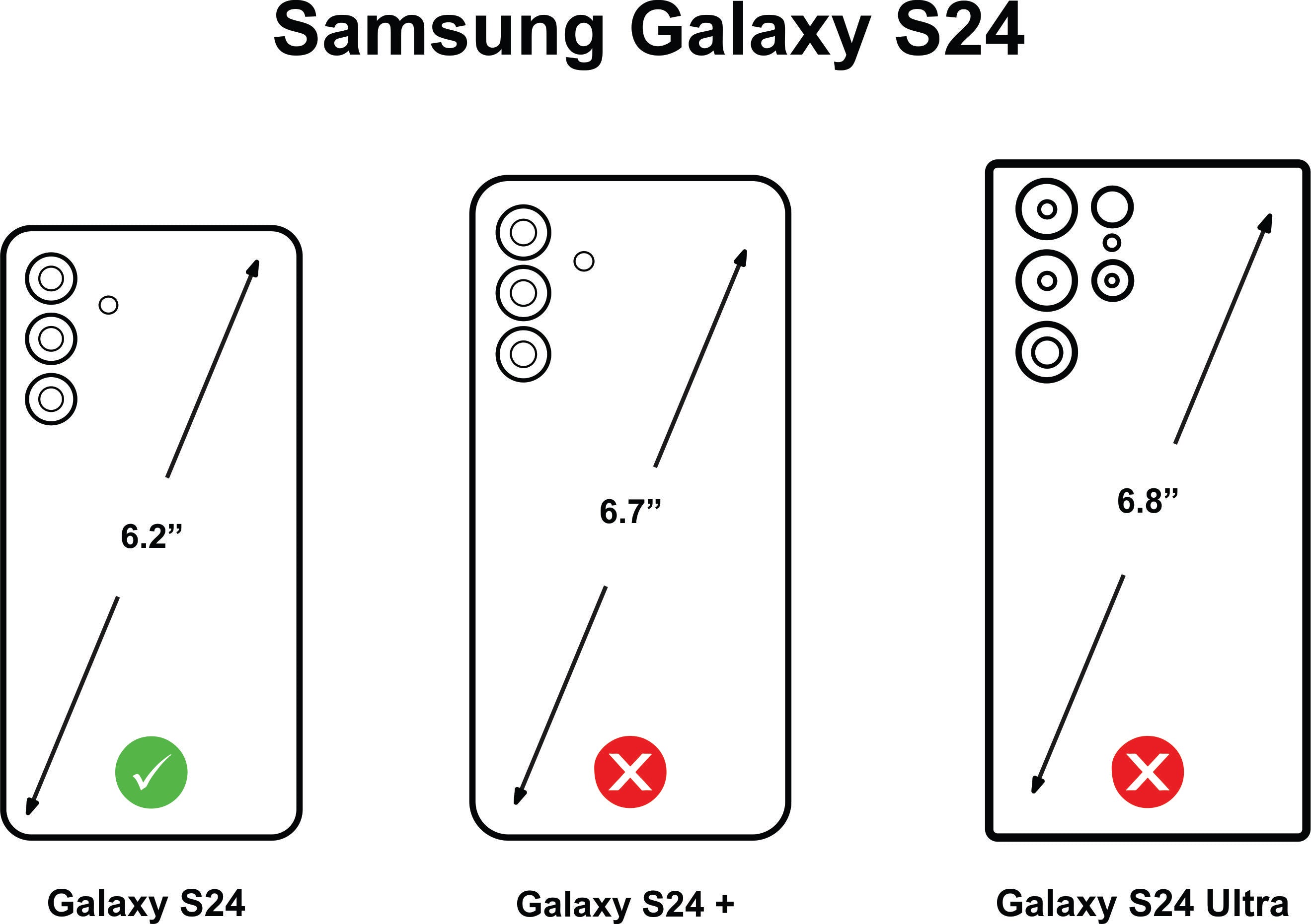 Funda cartera de piel Samsung Galaxy S24 – Folio fina y MagSafe