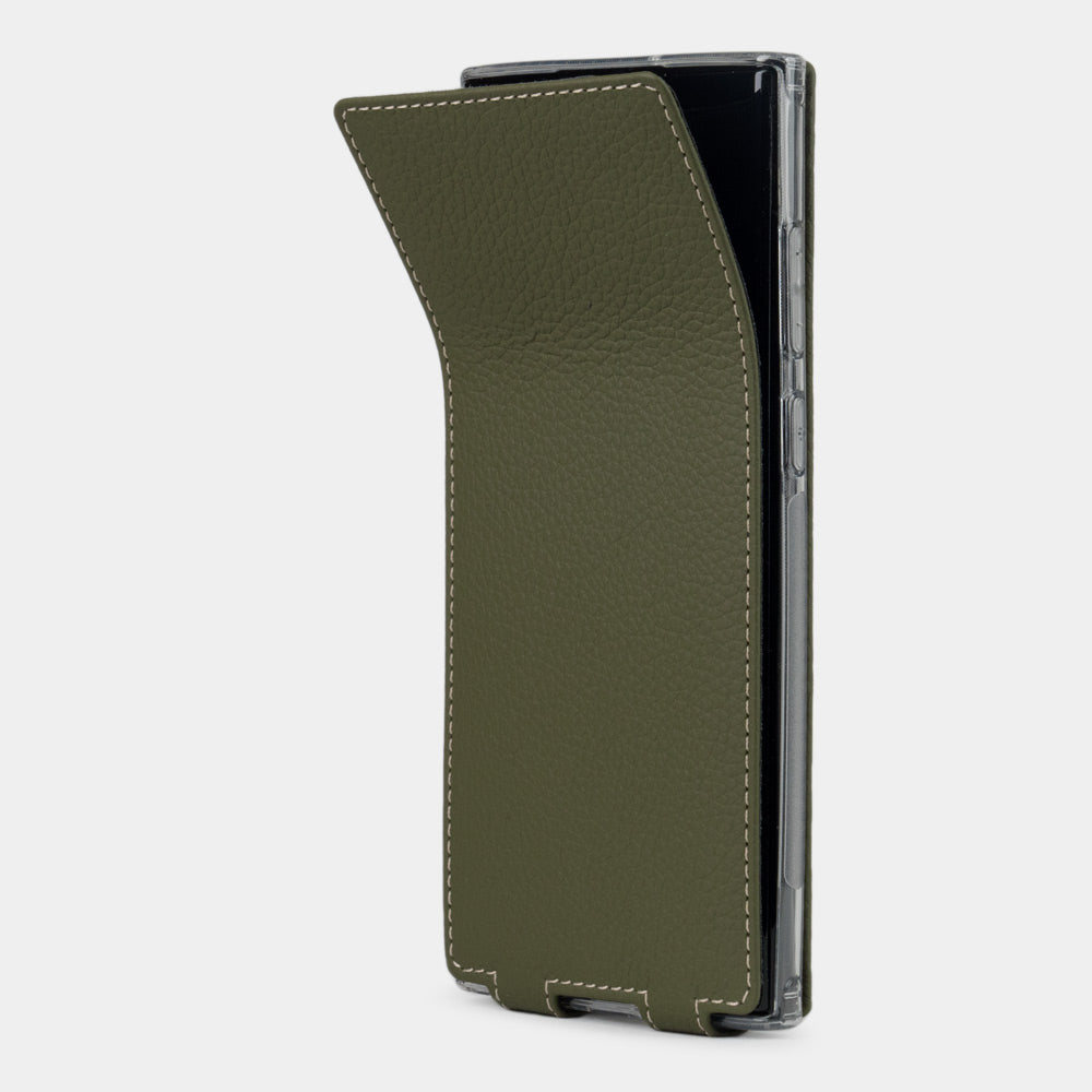 Premium Leather Case Galaxy S22 Ultra Green | Marcel Robert - 4