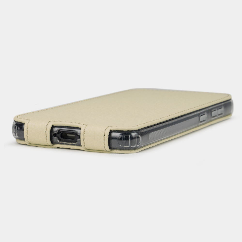 Premium Leather Flip Case Galaxy S23 Cream | Marcel Robert - 5