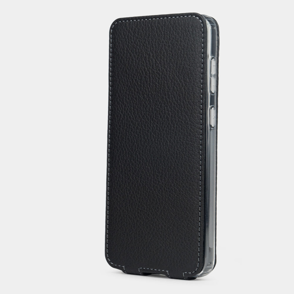 Premium Leather Flip Case Galaxy S23 Black | Marcel Robert - 1