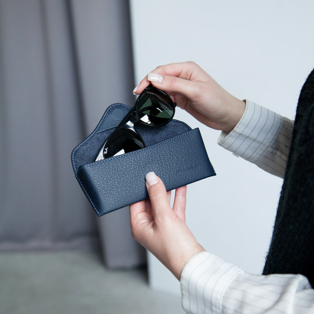 custodia per occhiali Casual blu