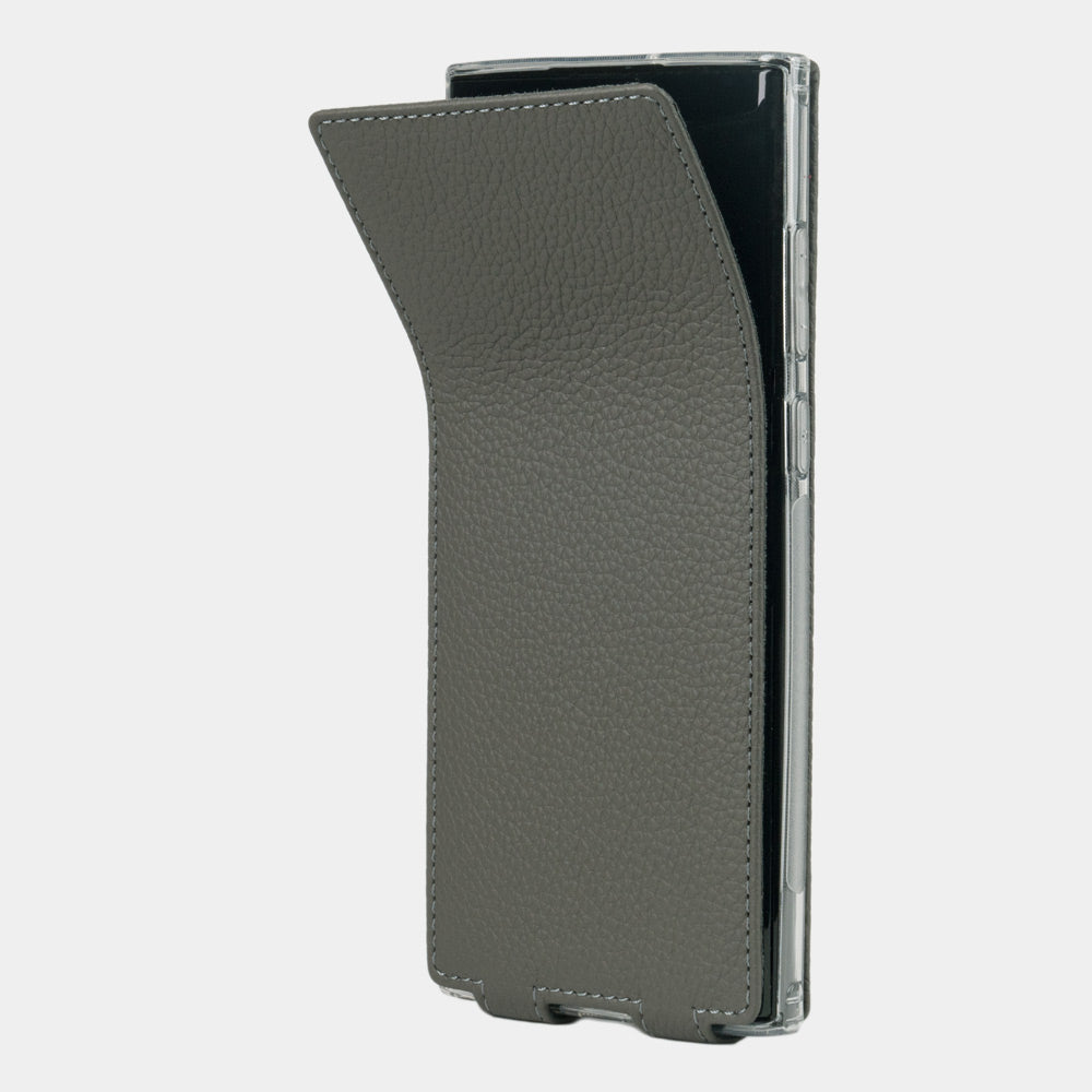 Premium Leather Case Galaxy S22 Ultra Grey | Marcel Robert - 4