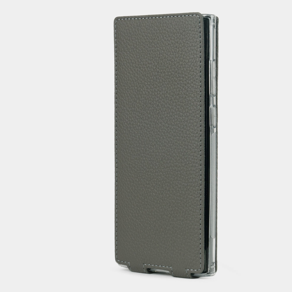 Premium Leather Case Galaxy S22 Ultra Grey | Marcel Robert - 5