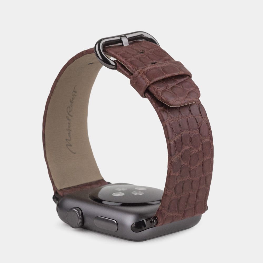 Armband Apple Watch 41/42mm Alligator braun