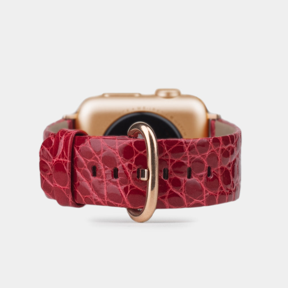 strap apple watch 41 / 42mm alligator red