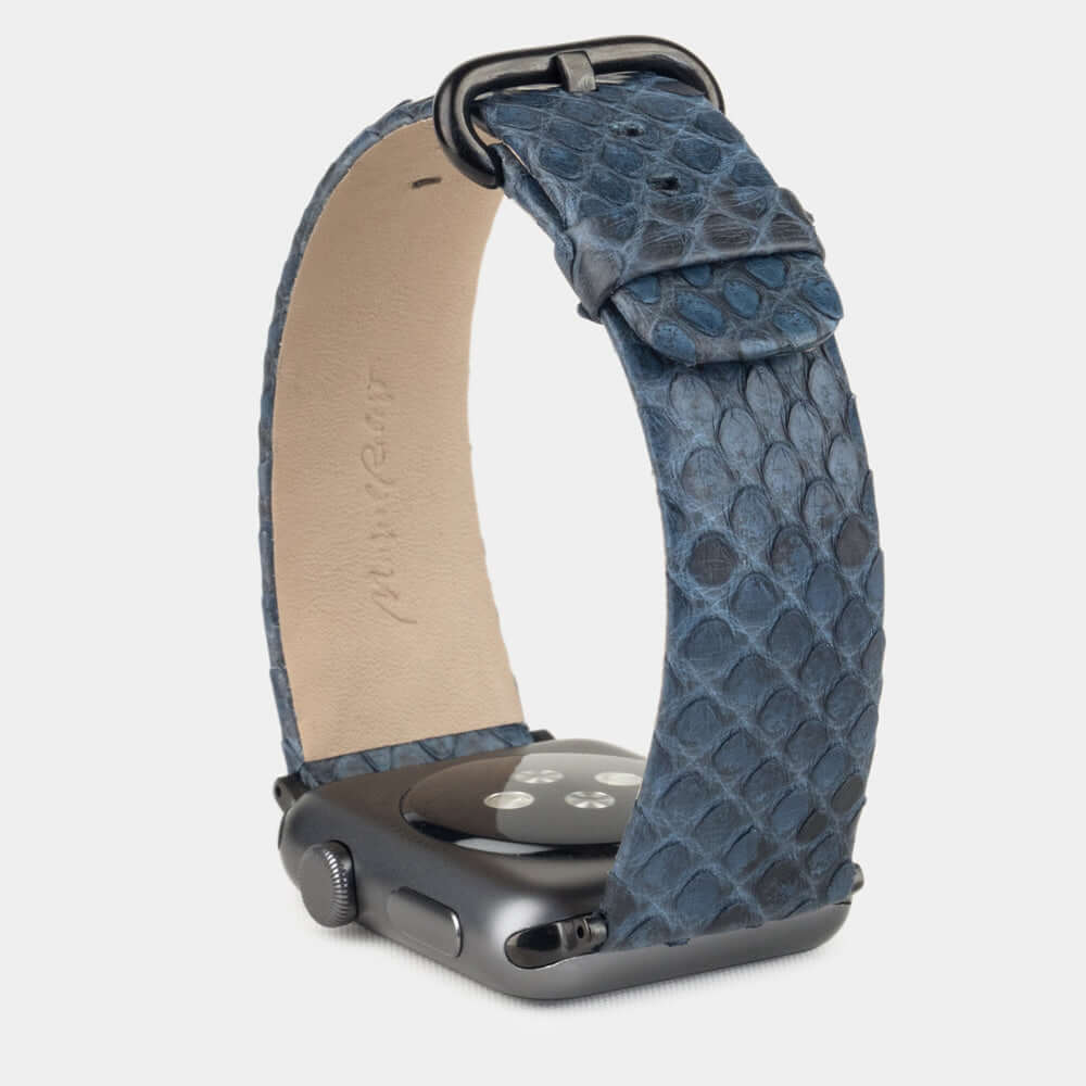 Python Strap Apple Watch 45/46mm Blue | Marcel Robert - 2