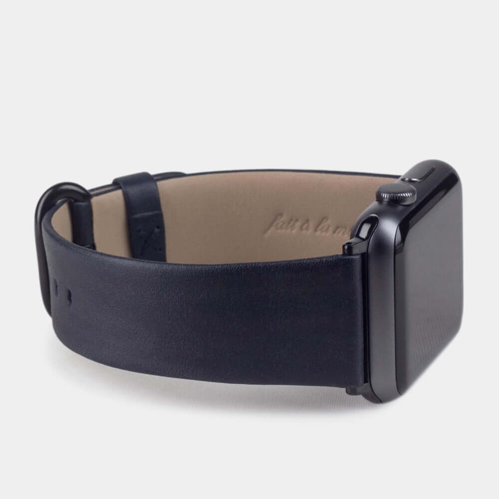 Leather Strap Apple Watch 45/46mm Night Blue | Marcel Robert - 2